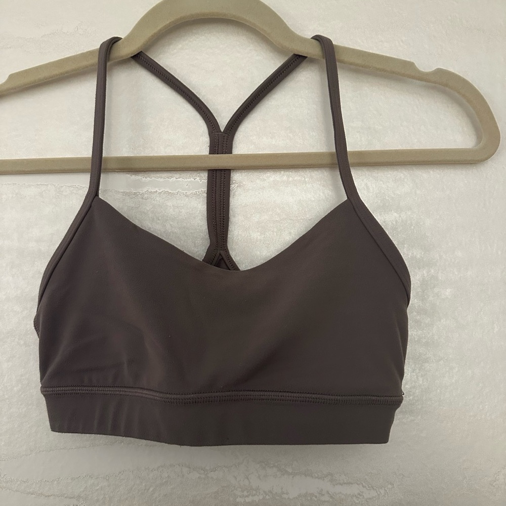 Lululemon Athletica Mauve Purple Grey Flow Y Bra Nulu Light Support A-C Cups
